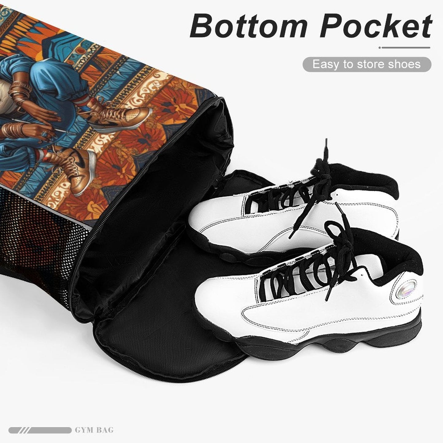 🔥 Afrocentric Drawstring Backpack – Stylish & Functional Gym Bag